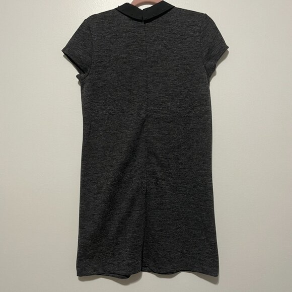 Loft Womens Beaded Peter Pan Collar Shift Dress Size MP Gray Twee Dark Academia - Picture 2 of 6